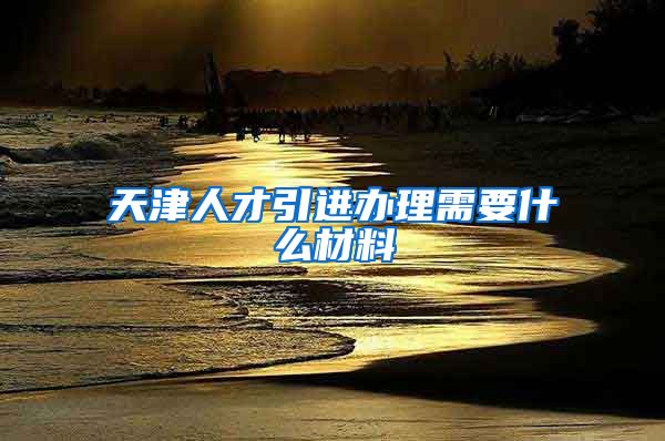 天津人才引进办理需要什么材料