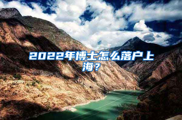 2022年博士怎么落户上海？