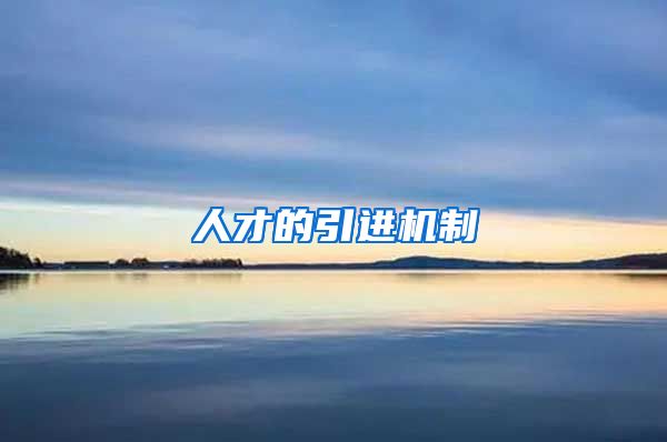 人才的引进机制
