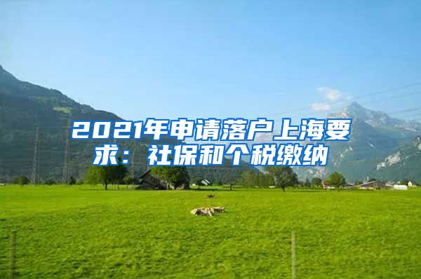 2021年申请落户上海要求：社保和个税缴纳
