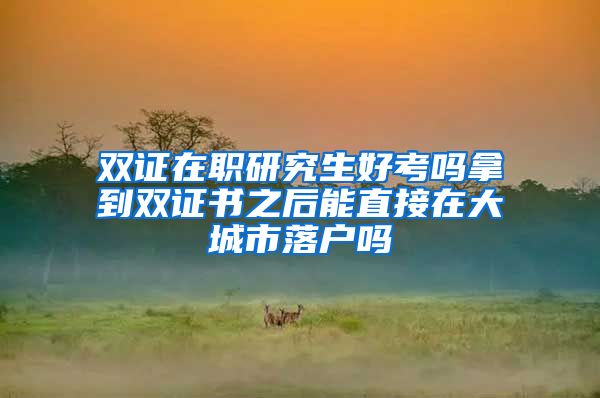双证在职研究生好考吗拿到双证书之后能直接在大城市落户吗