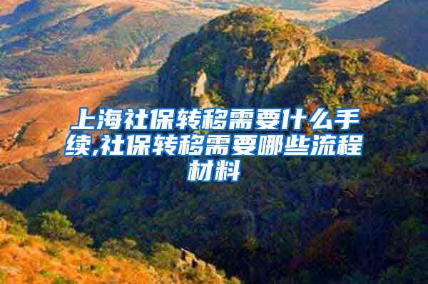 上海社保转移需要什么手续,社保转移需要哪些流程材料
