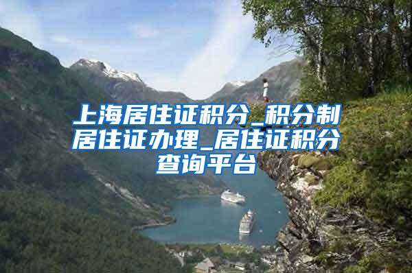 上海居住证积分_积分制居住证办理_居住证积分查询平台