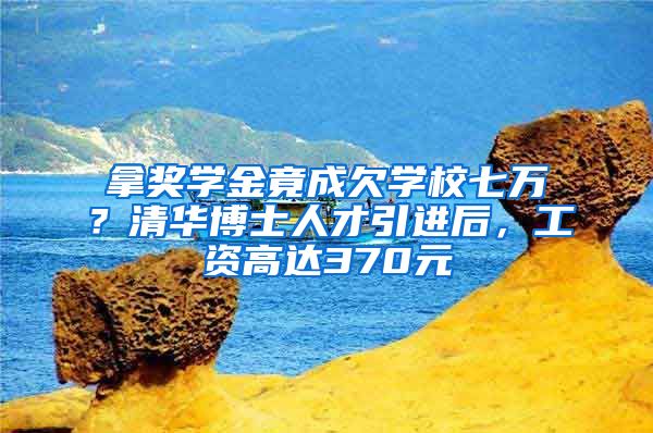 拿奖学金竟成欠学校七万？清华博士人才引进后，工资高达370元