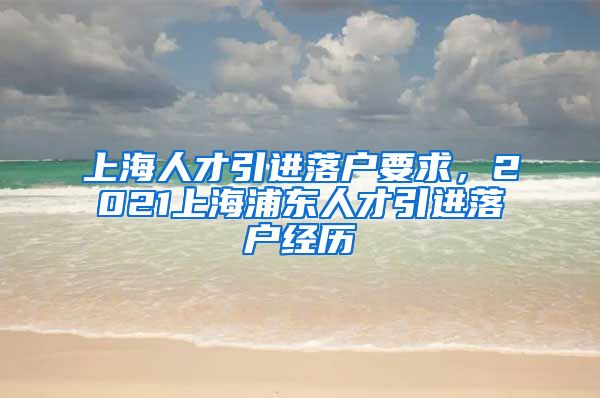上海人才引进落户要求，2021上海浦东人才引进落户经历