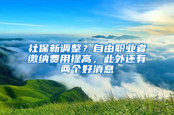 社保新调整？自由职业者缴纳费用提高，此外还有两个好消息