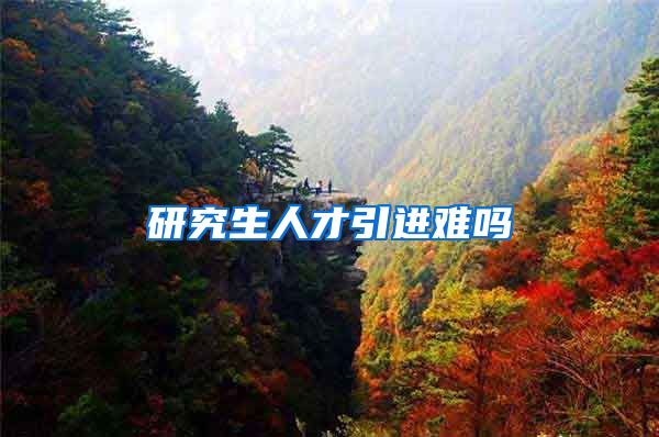 研究生人才引进难吗