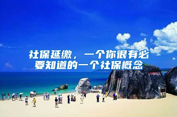 社保延缴，一个你很有必要知道的一个社保概念