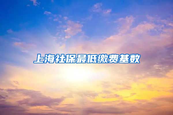 上海社保最低缴费基数