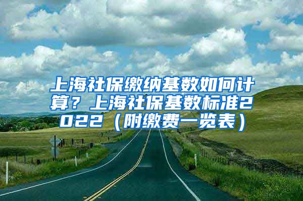 上海社保缴纳基数如何计算？上海社保基数标准2022（附缴费一览表）