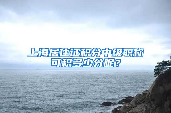 上海居住证积分中级职称可积多少分呢？