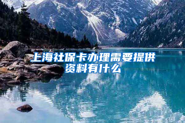 上海社保卡办理需要提供资料有什么