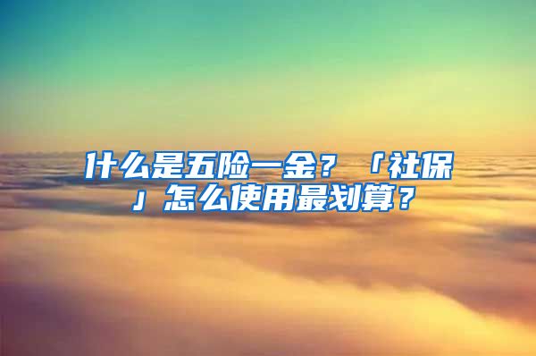什么是五险一金？「社保」怎么使用最划算？