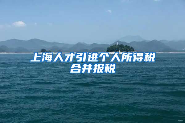 上海人才引进个人所得税合并报税