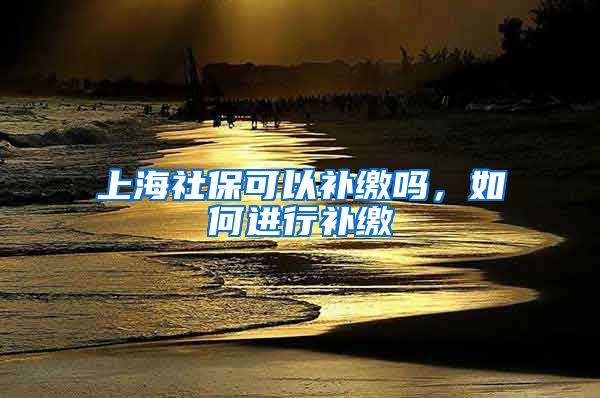 上海社保可以补缴吗，如何进行补缴