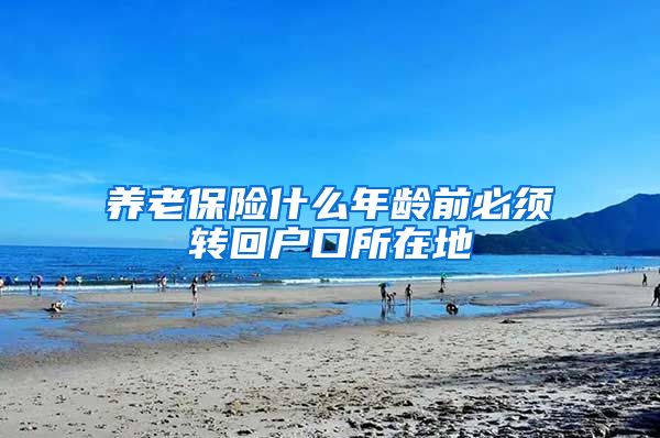 养老保险什么年龄前必须转回户口所在地