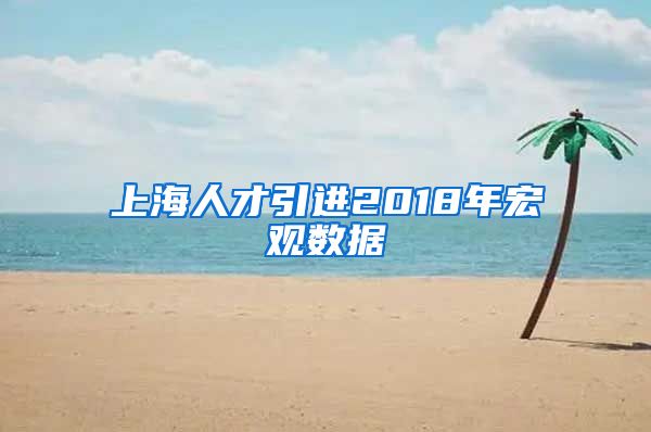 上海人才引进2018年宏观数据