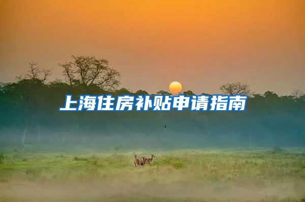 上海住房补贴申请指南