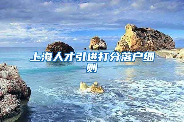 上海人才引进打分落户细则