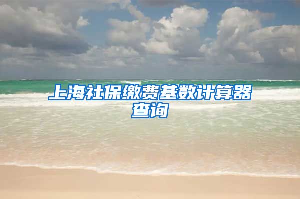 上海社保缴费基数计算器查询