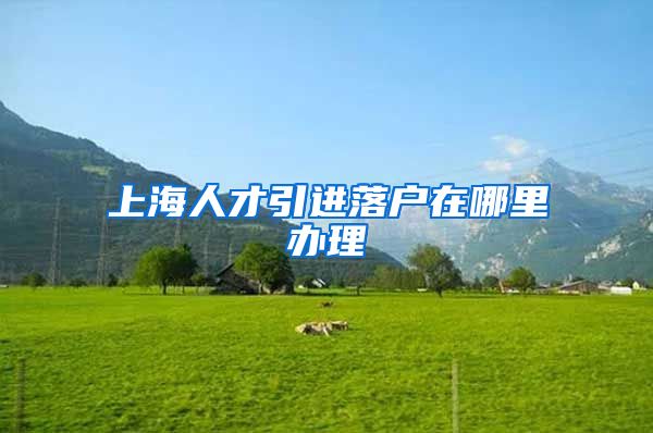 上海人才引进落户在哪里办理