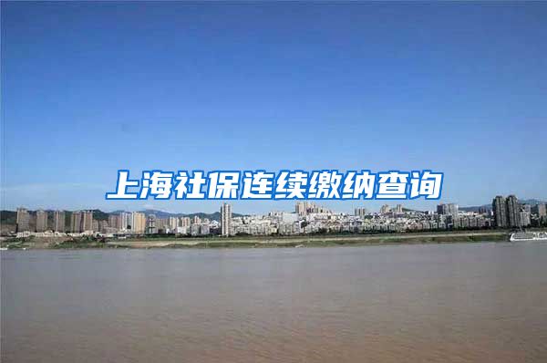 上海社保连续缴纳查询