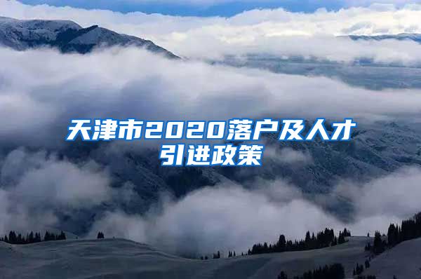 天津市2020落户及人才引进政策