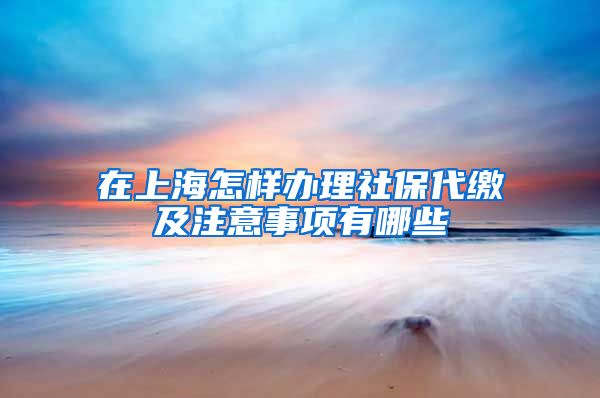 在上海怎样办理社保代缴及注意事项有哪些