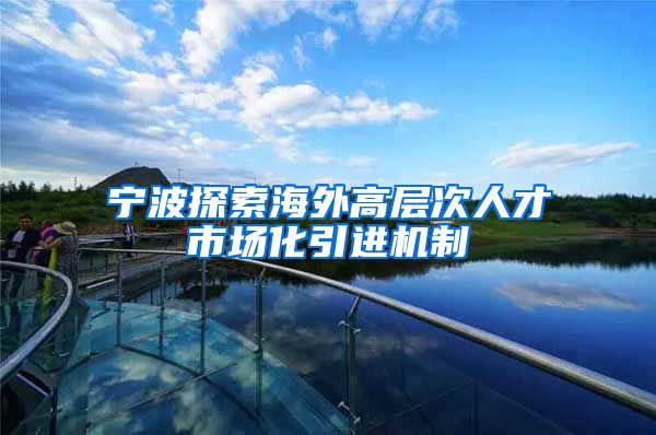 宁波探索海外高层次人才市场化引进机制