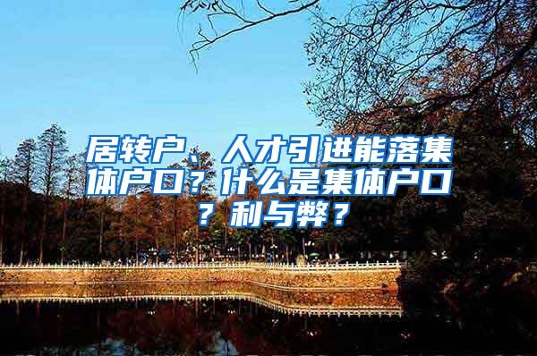 居转户、人才引进能落集体户口？什么是集体户口？利与弊？