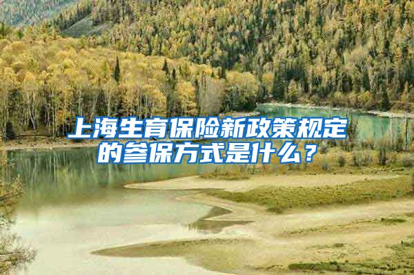 上海生育保险新政策规定的参保方式是什么？