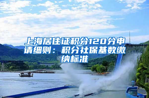 上海居住证积分120分申请细则：积分社保基数缴纳标准