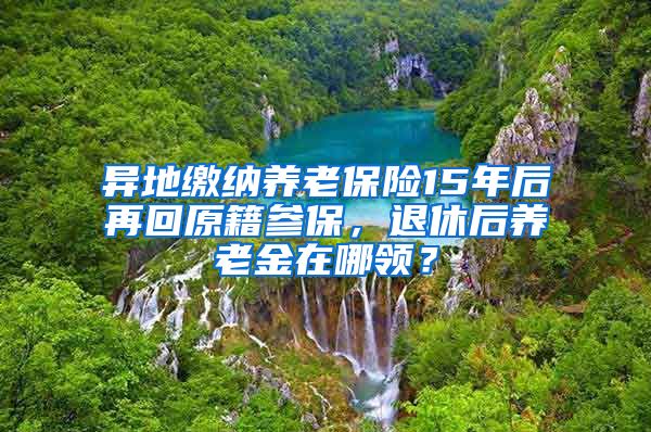 异地缴纳养老保险15年后再回原籍参保，退休后养老金在哪领？
