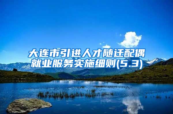 大连市引进人才随迁配偶就业服务实施细则(5.3)