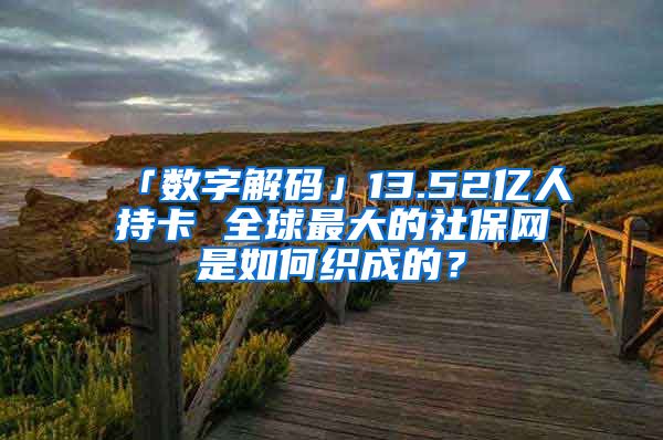 「数字解码」13.52亿人持卡 全球最大的社保网是如何织成的？