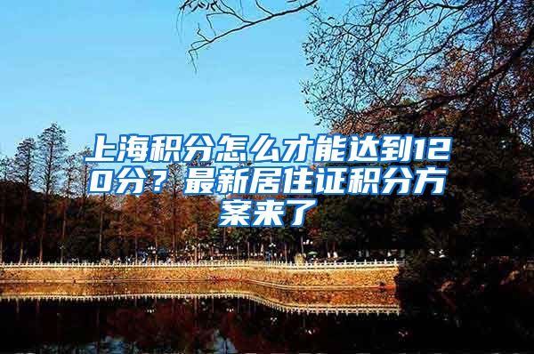 上海积分怎么才能达到120分？最新居住证积分方案来了
