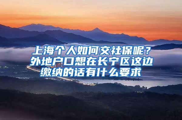 上海个人如何交社保呢？外地户口想在长宁区这边缴纳的话有什么要求