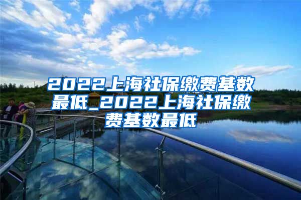 2022上海社保缴费基数最低_2022上海社保缴费基数最低