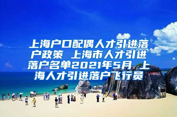 上海户口配偶人才引进落户政策 上海市人才引进落户名单2021年5月 上海人才引进落户飞行员