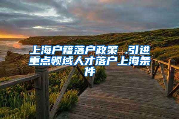 上海户籍落户政策 .引进重点领域人才落户上海条件