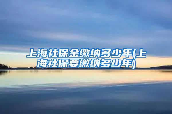 上海社保金缴纳多少年(上海社保要缴纳多少年)