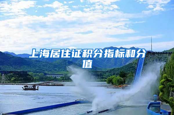 上海居住证积分指标和分值