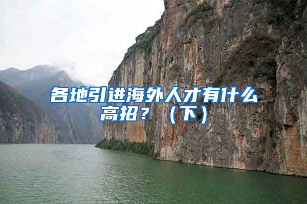 各地引进海外人才有什么高招？（下）