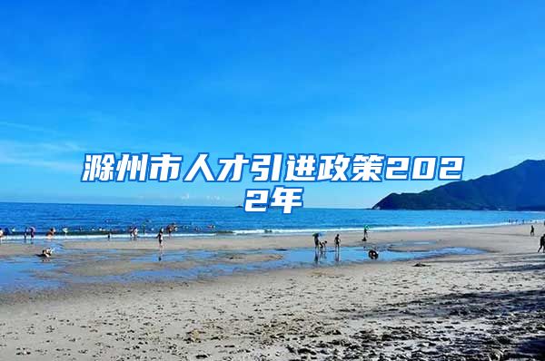 滁州市人才引进政策2022年