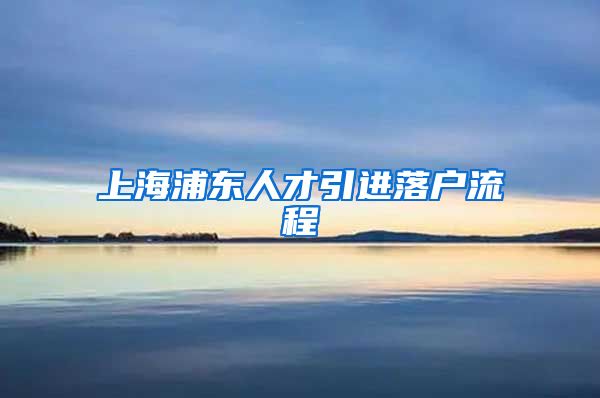 上海浦东人才引进落户流程